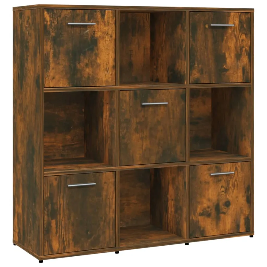Bibliothèque Chêne fumé 90x30x90 cm Bois d'ingénierie - 2