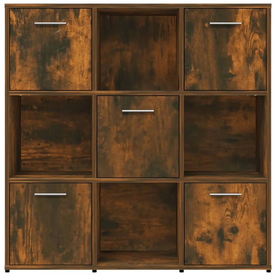 Bibliothèque Chêne fumé 90x30x90 cm Bois d'ingénierie - 6