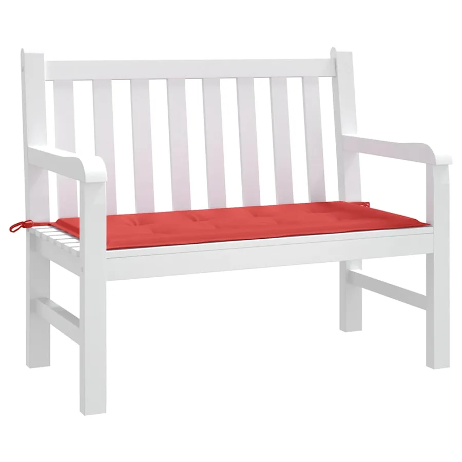 Coussin de banc de jardin rouge 100x50x3 cm tissu oxford - 3