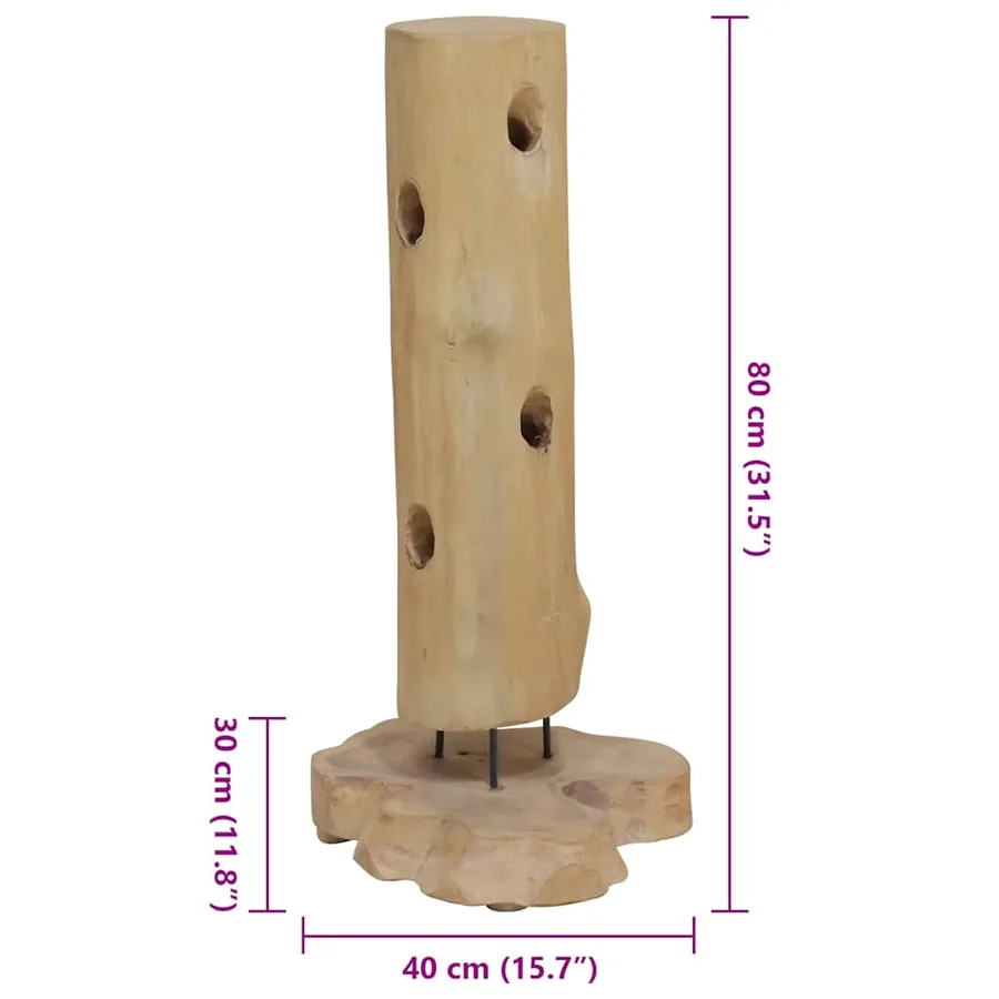 Casier à bouteilles pour 8 bouteilles 40x30x80 cm Teck massif - 7
