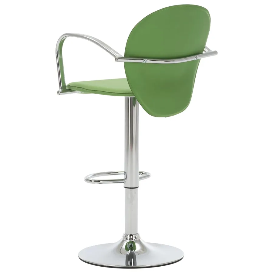 Tabourets de bar avec accoudoir lot de 2 vert similicuir - 5