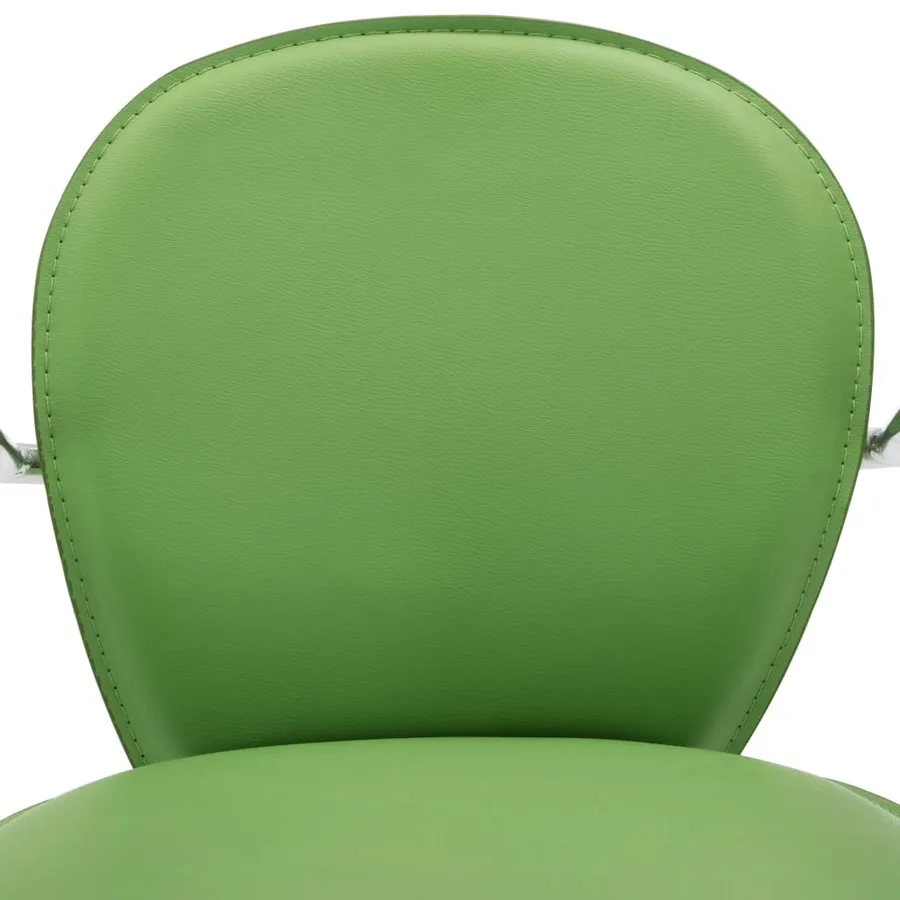 Tabourets de bar avec accoudoir lot de 2 vert similicuir - 7