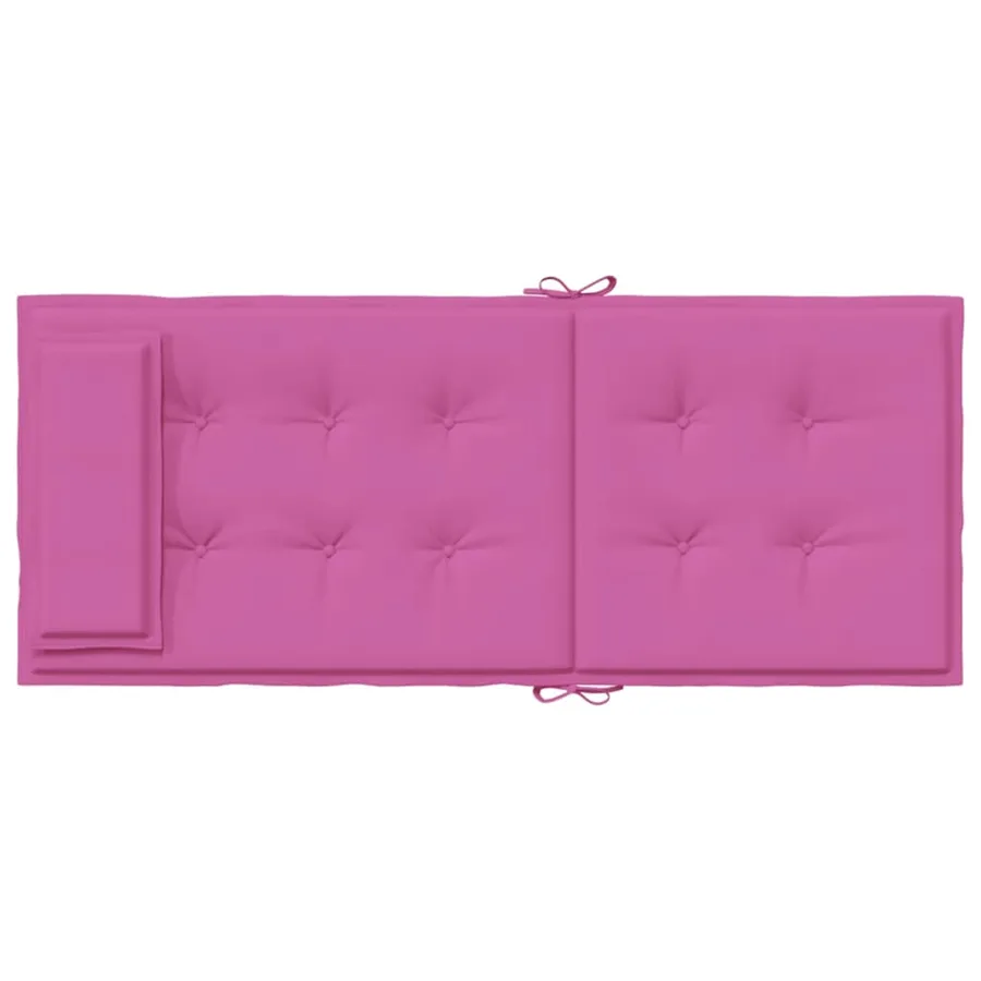 Coussins de chaise à dossier haut lot de 4 rose tissu oxford - 7