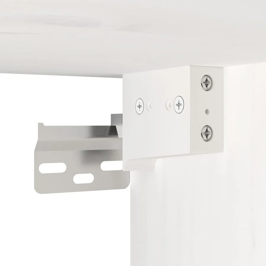 Armoires murales 2 pcs Blanc 31,5x30x30 cm Bois de pin massif - 11