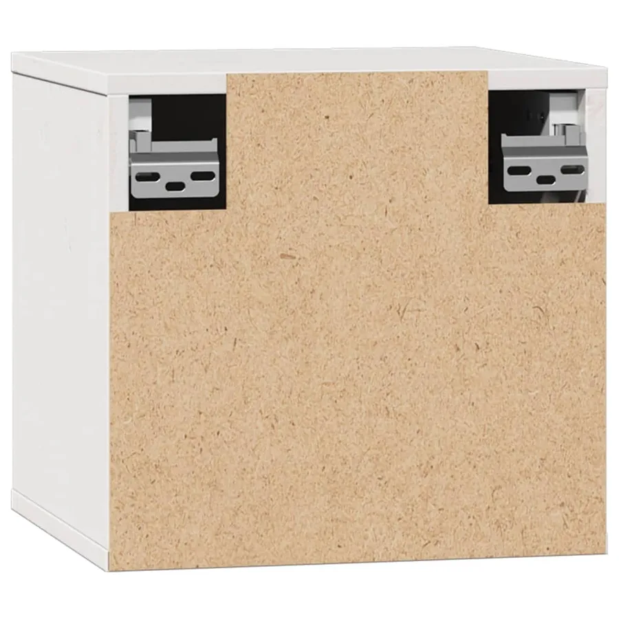 Armoires murales 2 pcs Blanc 31,5x30x30 cm Bois de pin massif - 9