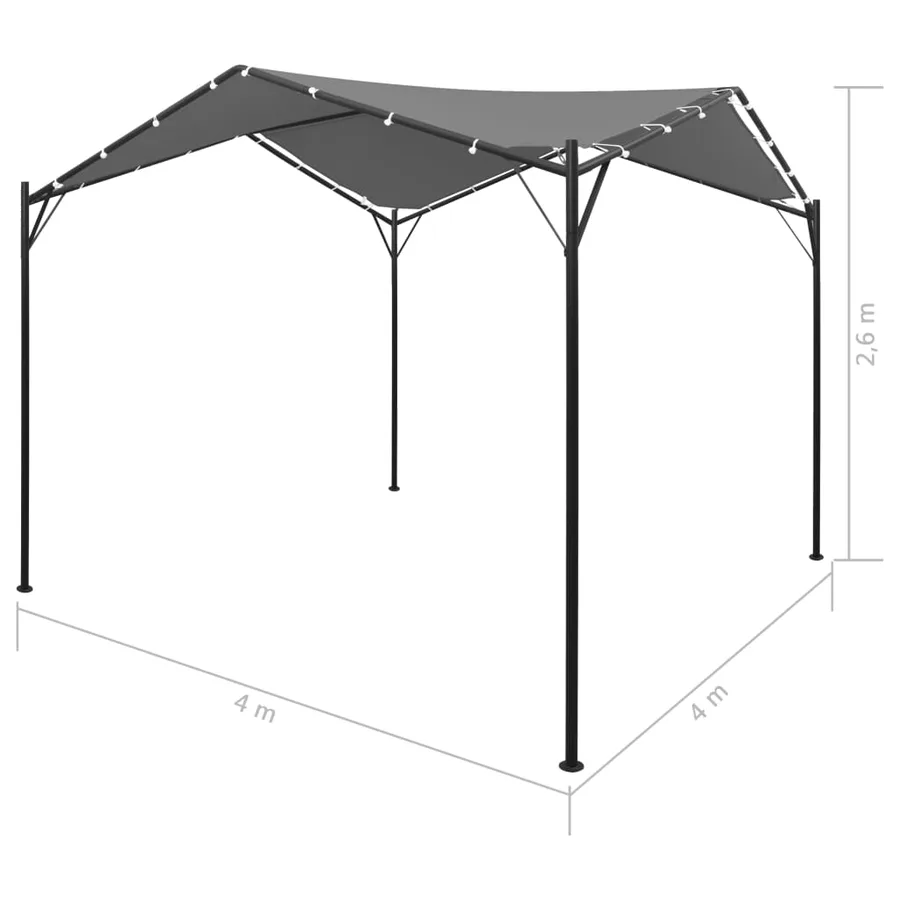 Tonnelle 4 x 4 m Anthracite - 8