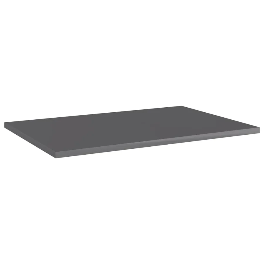 Panneaux de bibliothèque 8 pcs gris brillant bois d’ingénierie - 2
