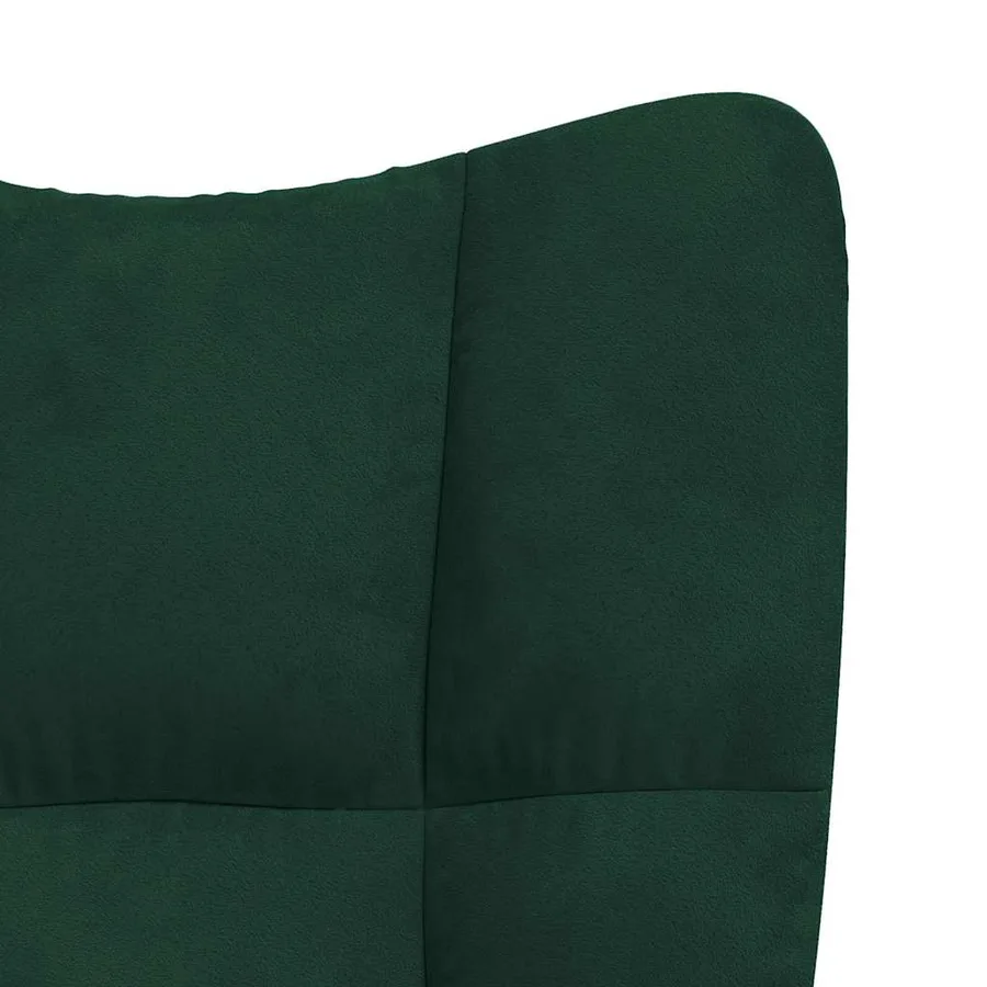 Chaise à bascule Vert foncé Velours - 7