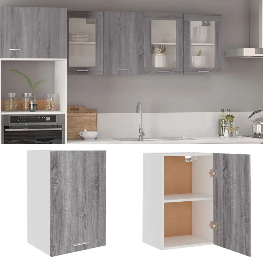Armoire suspendue "Lyon" Gris Sonoma 39,5 x 31 x 60 cm Bois d'ingénierie