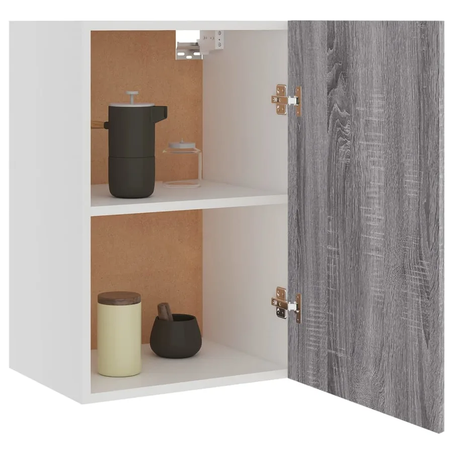 Armoire suspendue "Lyon" Gris Sonoma 39,5 x 31 x 60 cm Bois d'ingénierie - 4