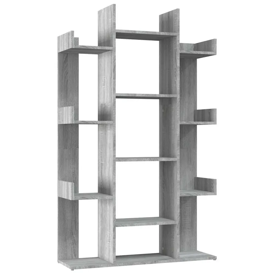 Bibliothèque Sonoma gris 86x25,5x140 cm Bois d'ingénierie - 2