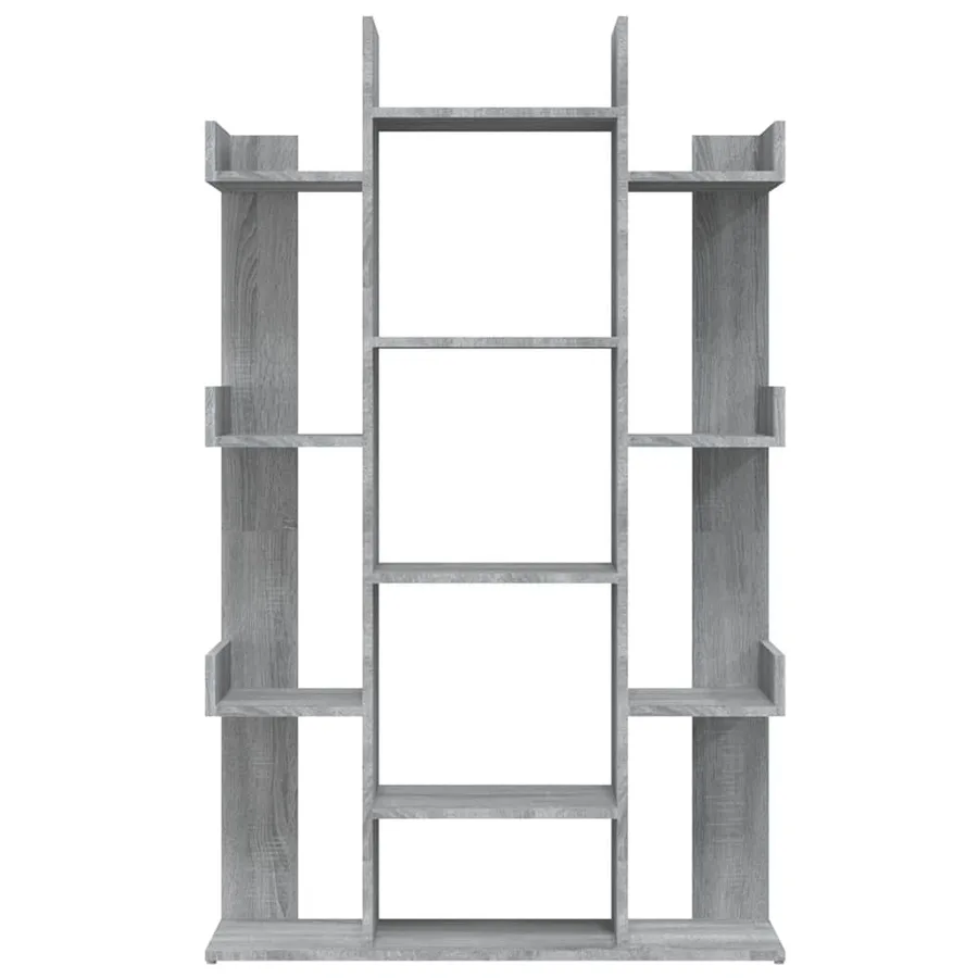Bibliothèque Sonoma gris 86x25,5x140 cm Bois d'ingénierie - 4