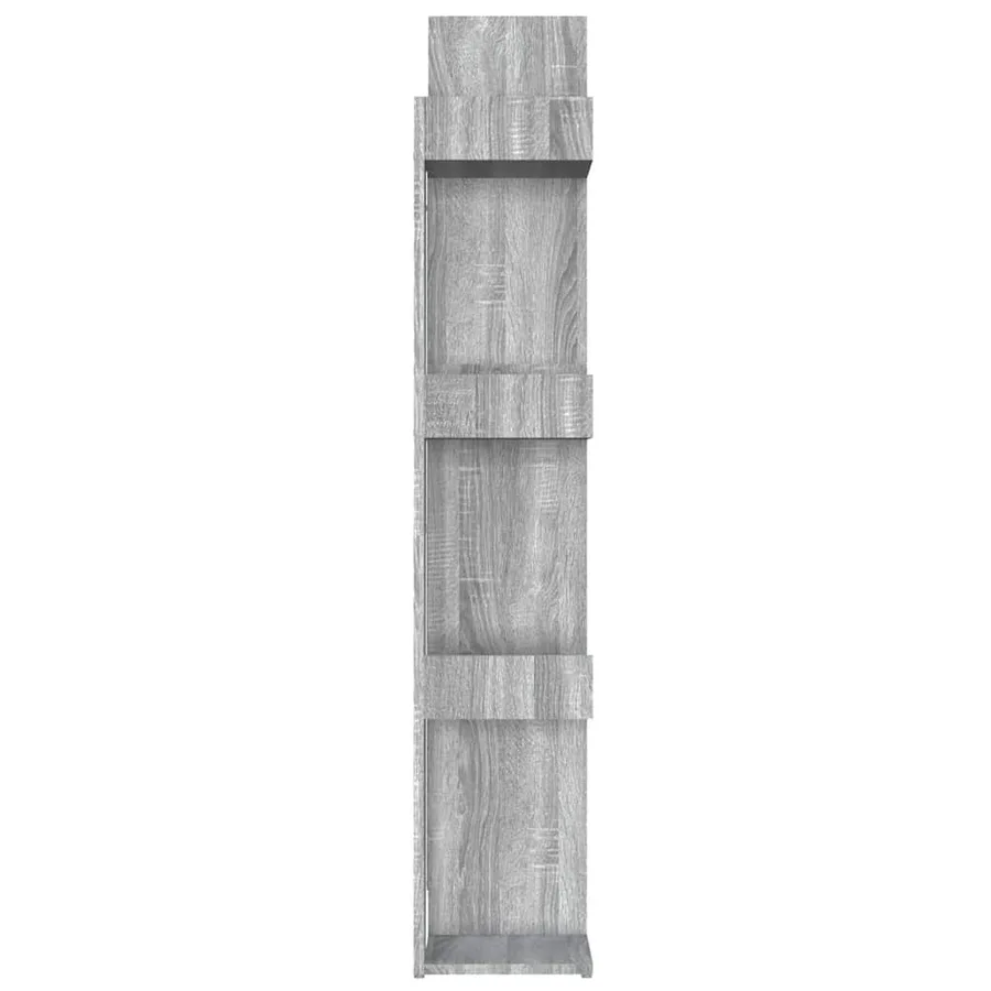 Bibliothèque Sonoma gris 86x25,5x140 cm Bois d'ingénierie - 5