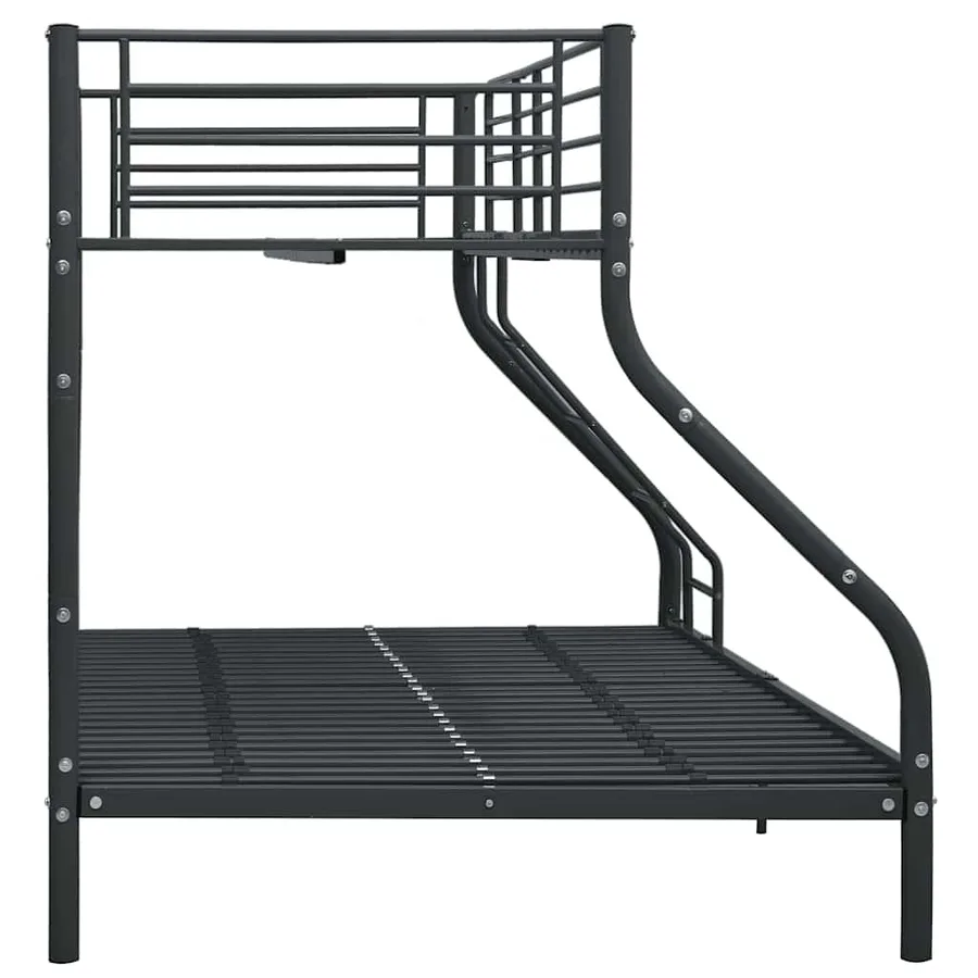 Cadre de lit superposé sans matelas noir 140x200 cm/90x200 cm - 4