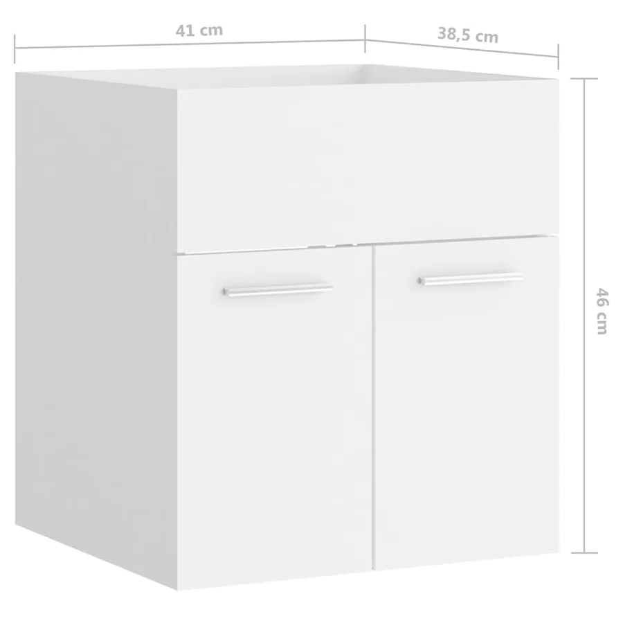Ensemble de meubles de salle de bain Blanc Aggloméré - 15