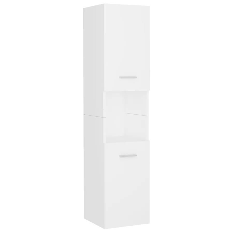 Ensemble de meubles de salle de bain Blanc Aggloméré - 4