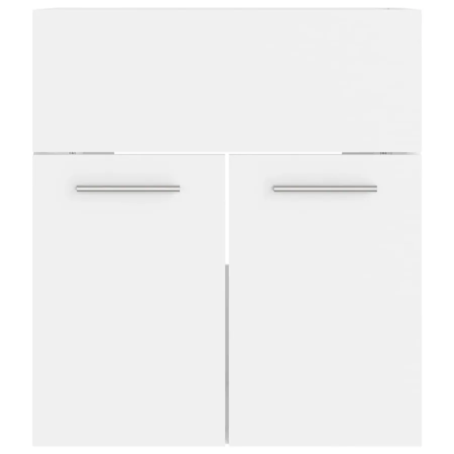 Ensemble de meubles de salle de bain Blanc Aggloméré - 8