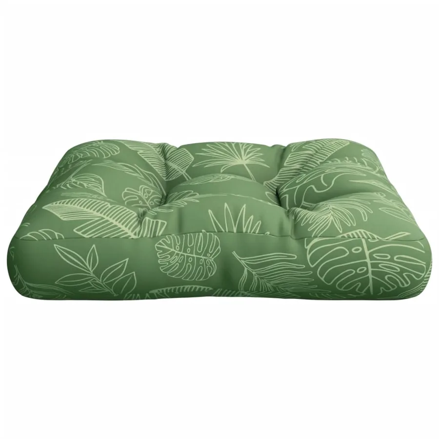 Coussin de palette à motif de feuilles 58x58x10 cm tissu oxford - 5
