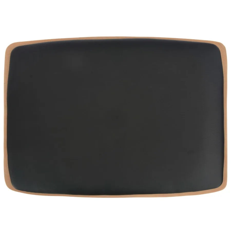 Tabourets de bar lot de 4 noir similicuir - 7