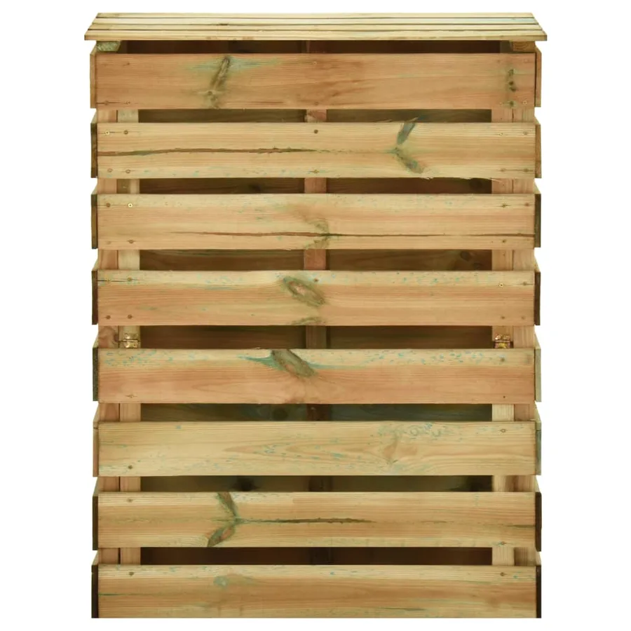 Composteur de jardin à lattes 4 pcs 80x50x100 cm Pin imprégné - 4