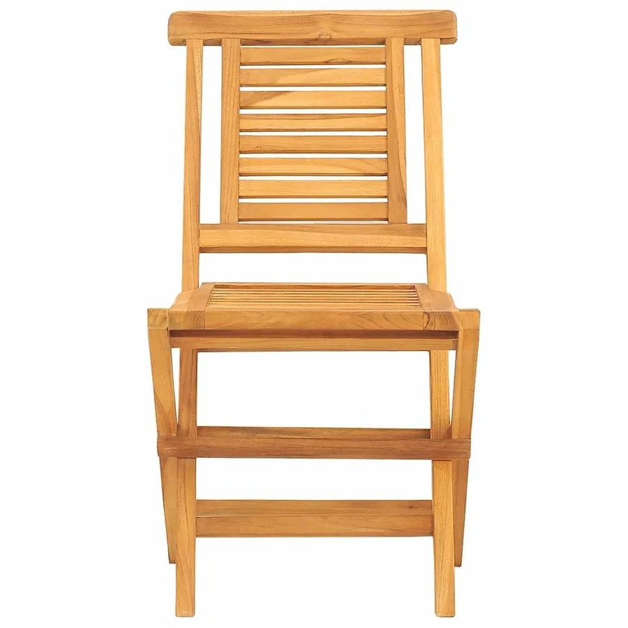 Chaises de jardin pliantes lot de 4 47x63x90cm bois massif teck - 3