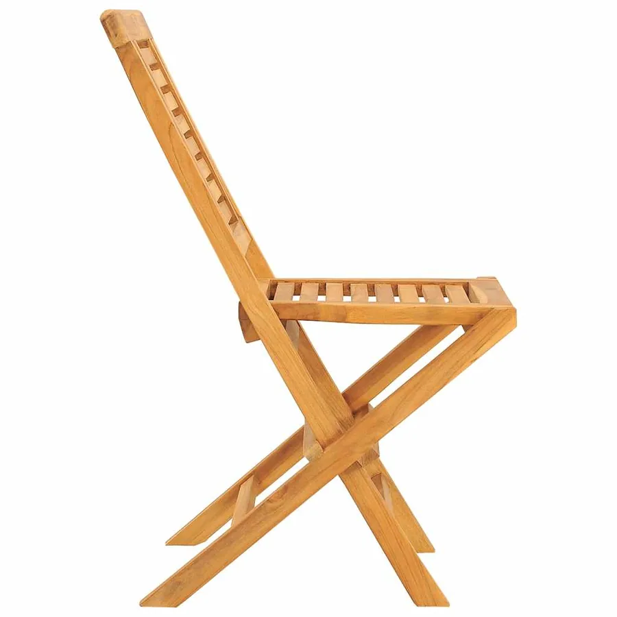 Chaises de jardin pliantes lot de 4 47x63x90cm bois massif teck - 4