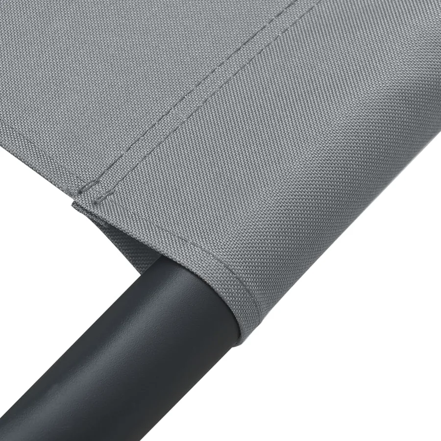 Lit de jardin Gris 200x90 cm Acier - 6