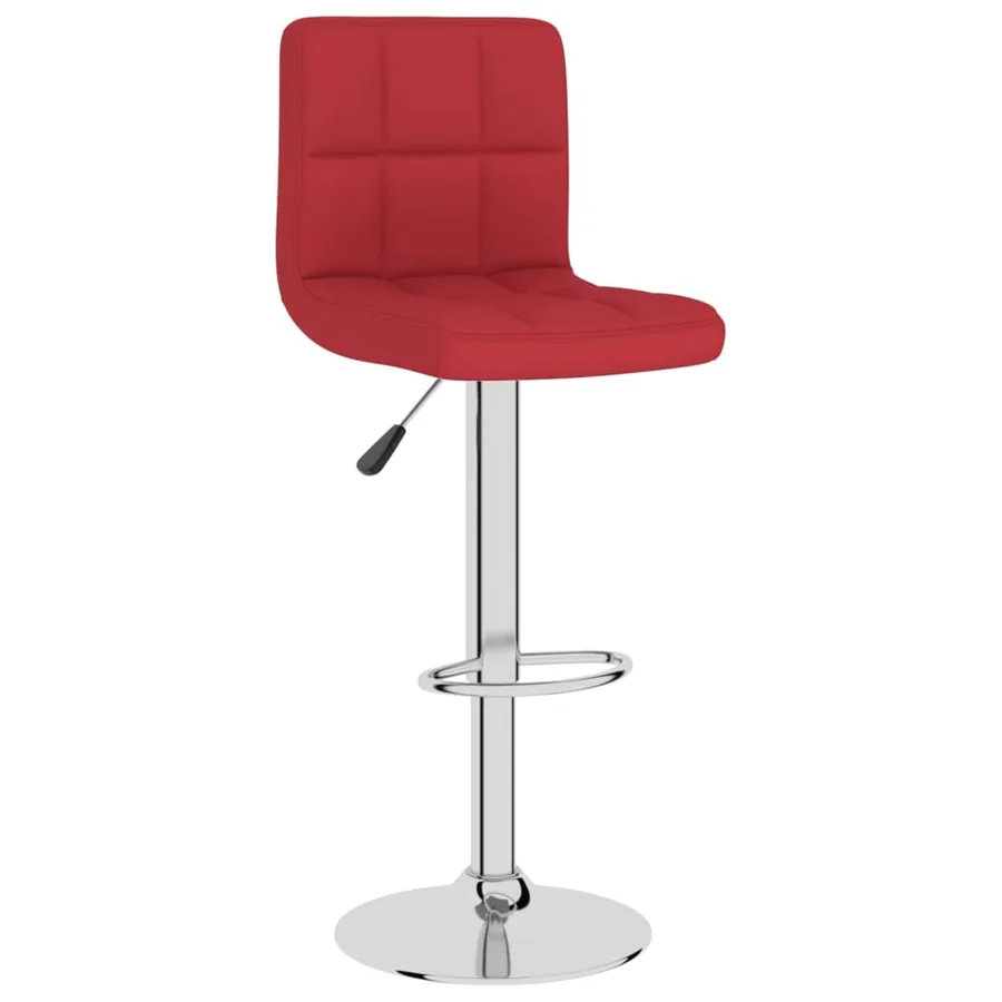 Tabourets de bar lot de 2 rouge bordeaux tissu - 3