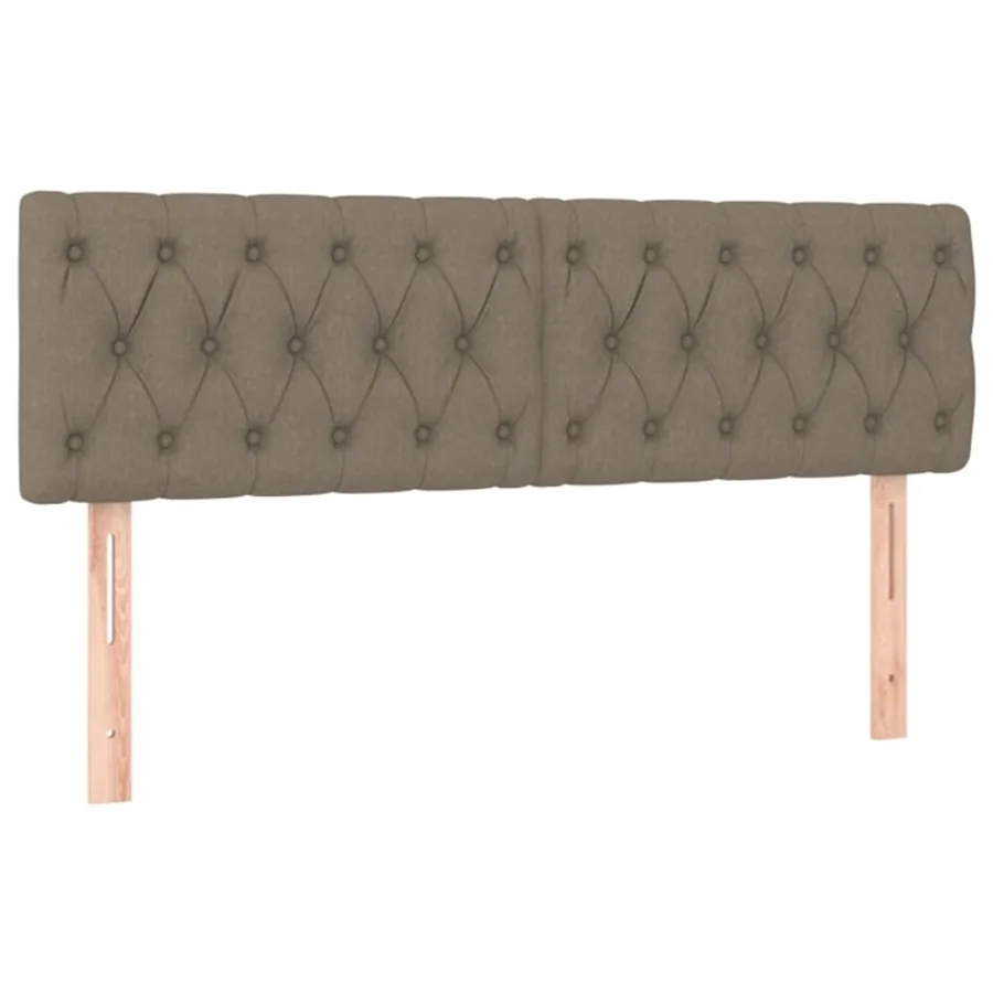 Tête de lit à LED Taupe 144x7x78/88 cm Tissu - 4