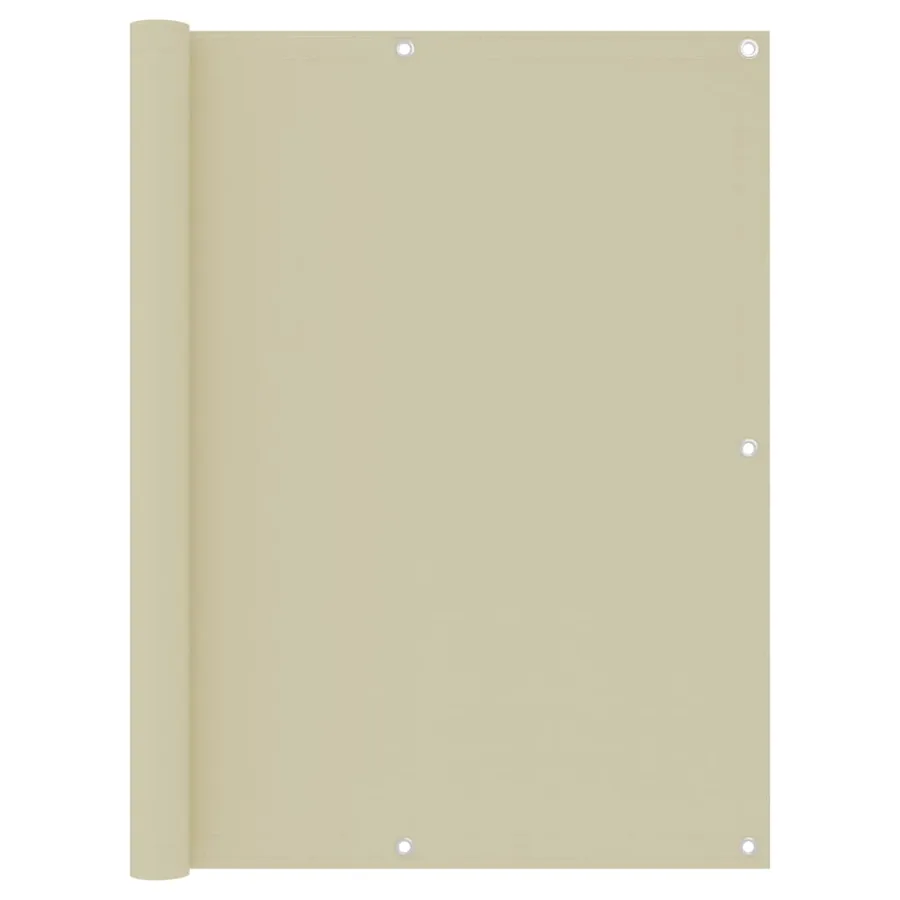 Écran de balcon Crème 120x400 cm Tissu Oxford