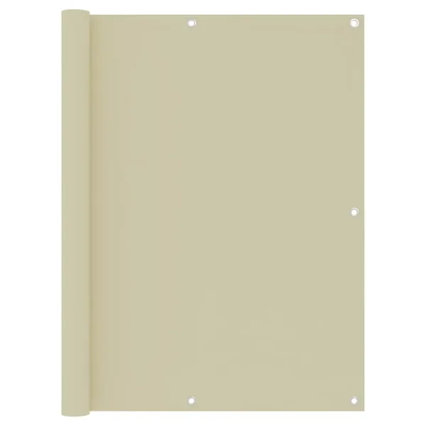 Écran de balcon Crème 120x400 cm Tissu Oxford