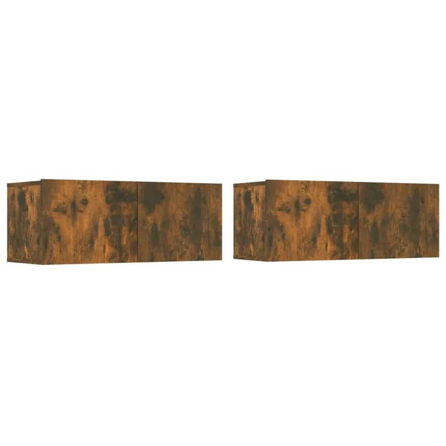 Ensemble de meubles TV 4 pcs Chêne fumé Bois d'ingénierie - 3