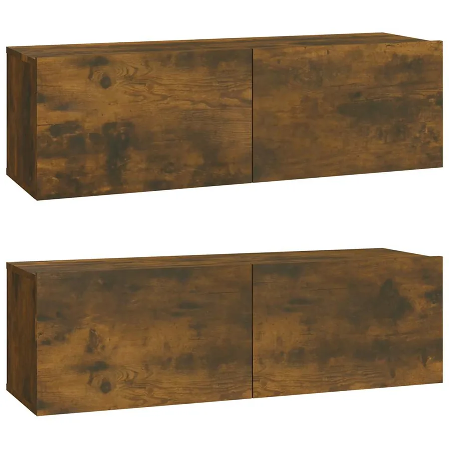 Ensemble de meubles TV 5 pcs Chêne fumé Bois d'ingénierie - 9