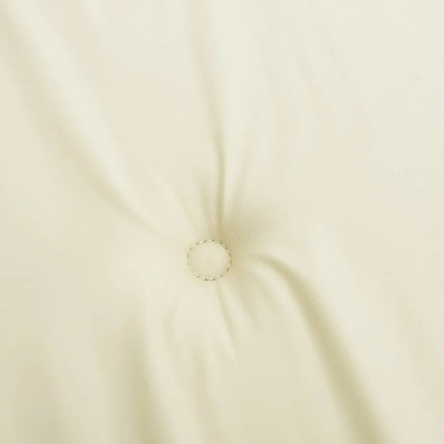 Coussins de chaise de jardin dossier haut lot de 6 crème tissu - 8