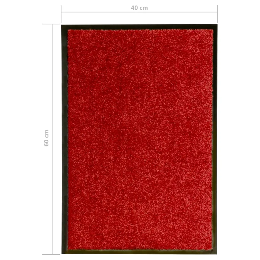 Paillasson lavable Rouge 40x60 cm - 6