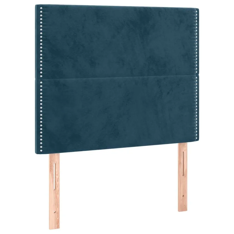 Tête de lit Bleu foncé 100x5x118/128 cm Velours - 2