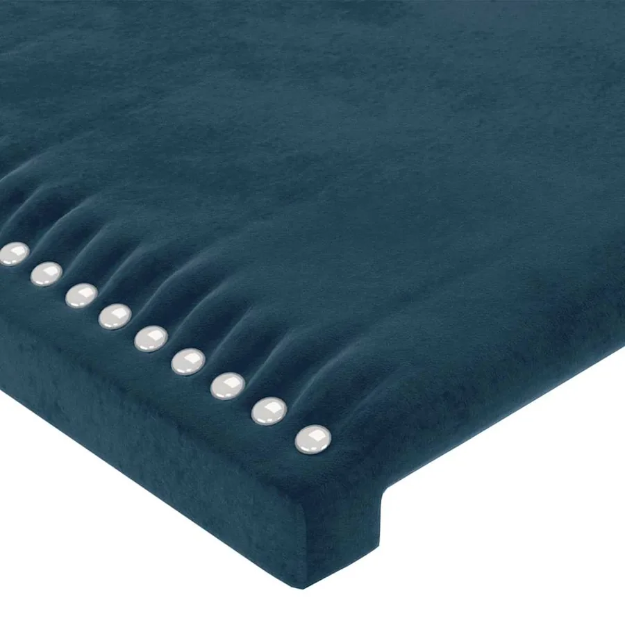 Tête de lit Bleu foncé 100x5x118/128 cm Velours - 4
