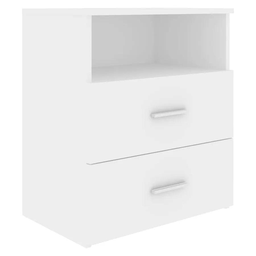Tables de chevet 2 pcs Blanc 50x32x60 cm - 4