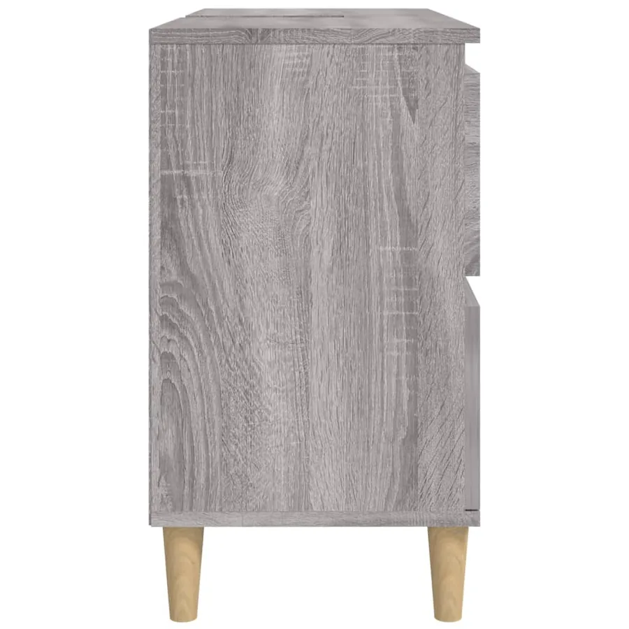 Meuble d'évier sonoma gris 80x33x60 cm bois d'ingénierie - 7