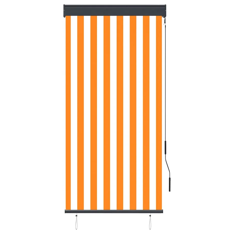 Store roulant d'extérieur 80x250 cm Blanc et orange - 2