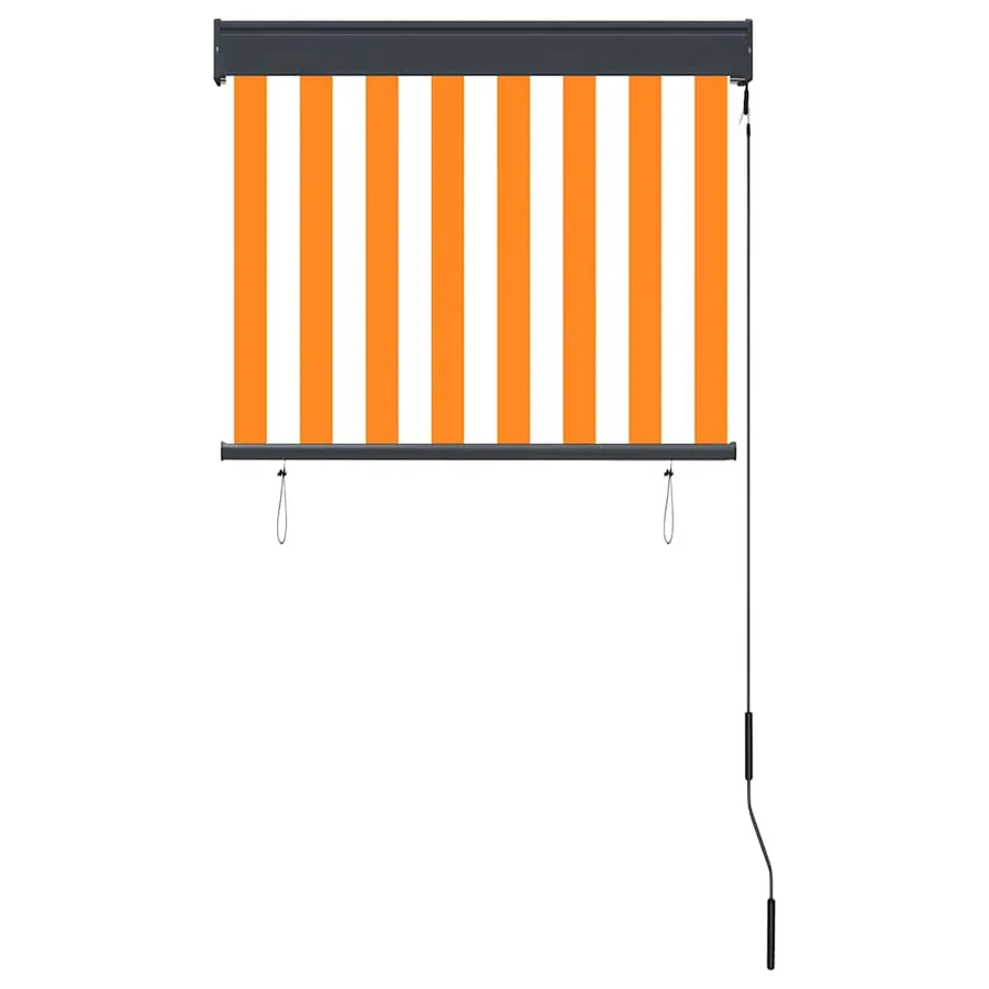 Store roulant d'extérieur 80x250 cm Blanc et orange - 4