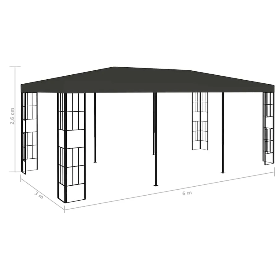 Belvédère 3x6 m Anthracite - 7
