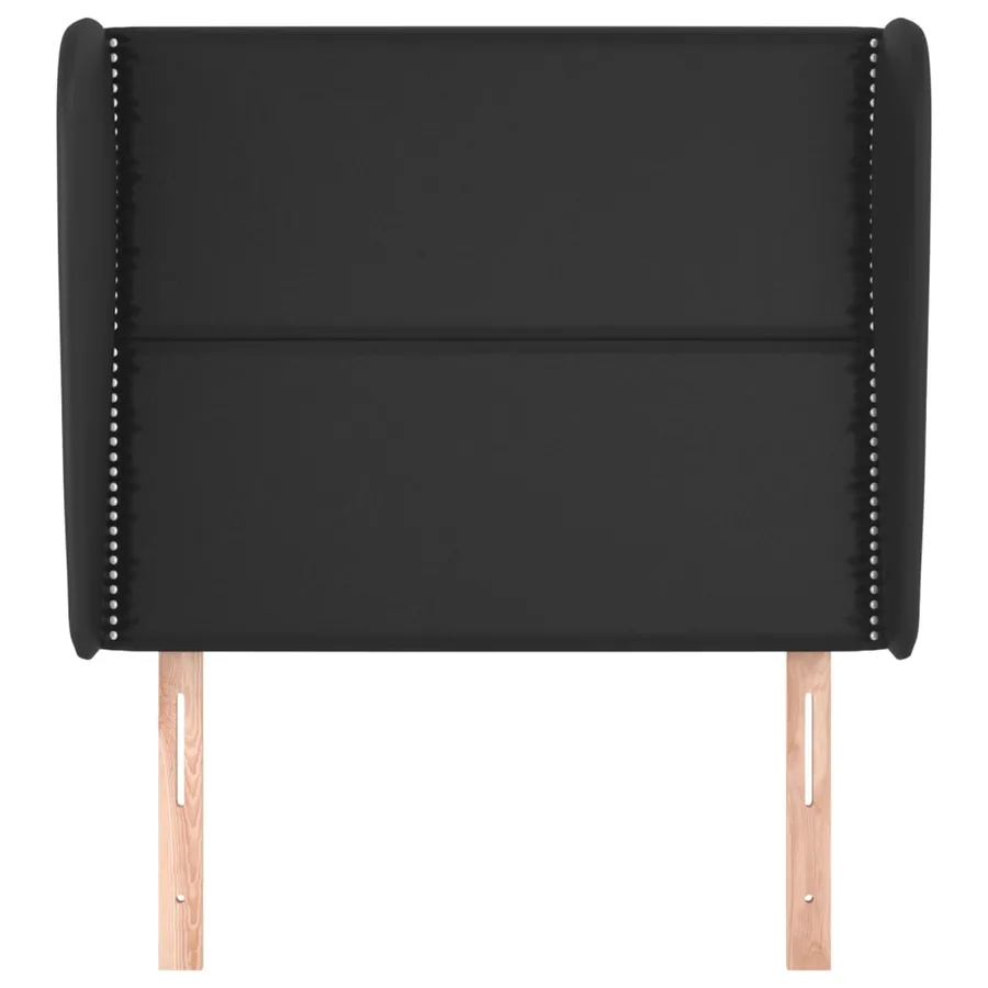 Tête de lit avec oreilles Noir 83x23x118/128 cm Similicuir - 3