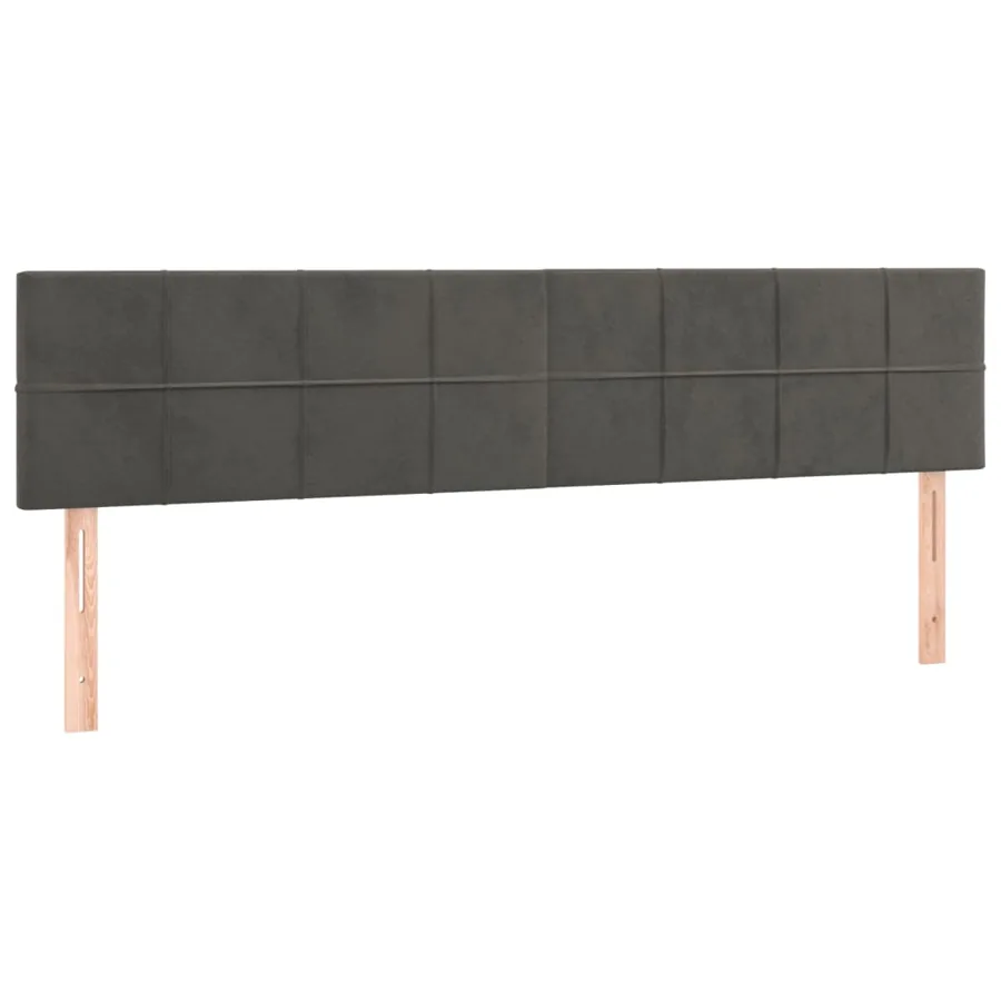 Têtes de lit Gris foncé 160x5x78/88 cm Velours - 2