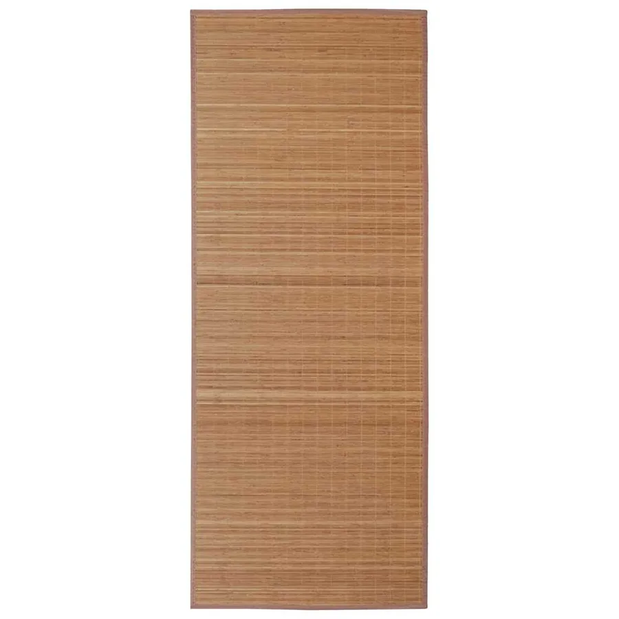 Tapis en bambou marron à latte rectangulaire 120 x 180 cm - 2