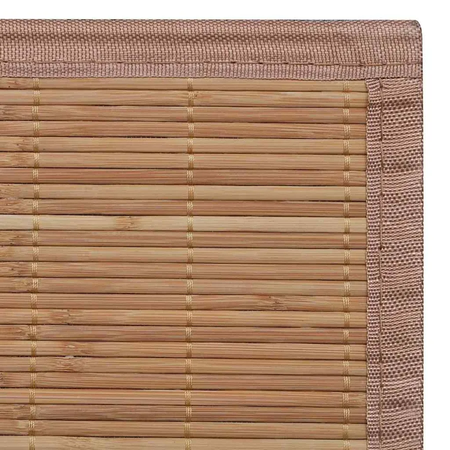 Tapis en bambou marron à latte rectangulaire 120 x 180 cm - 6