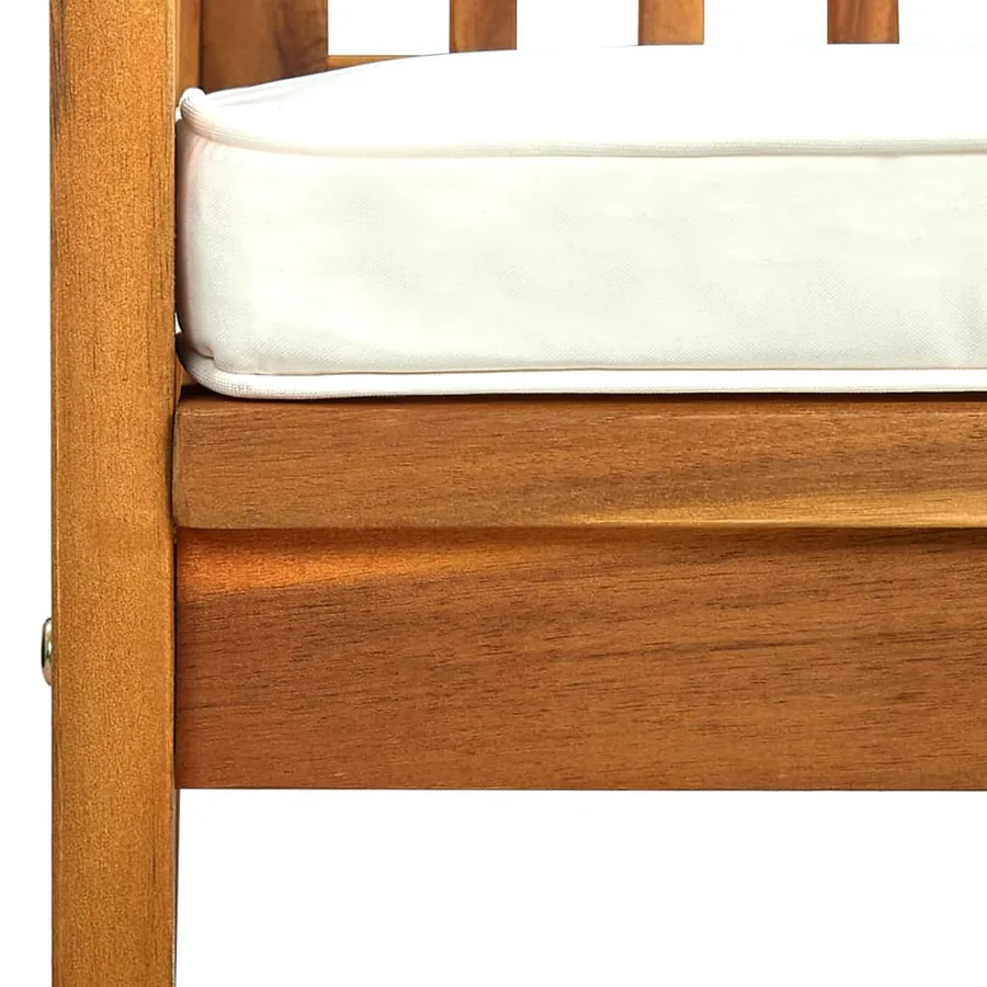 Banc de jardin avec coussin 147 cm Bois d'acacia massif - 7