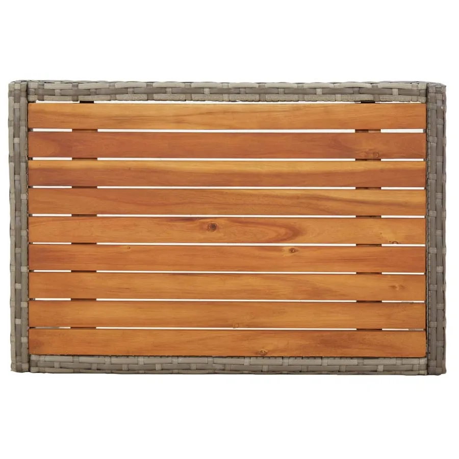 Ensemble à manger jardin 4pcs et coussins Gris Résine tressée - 10