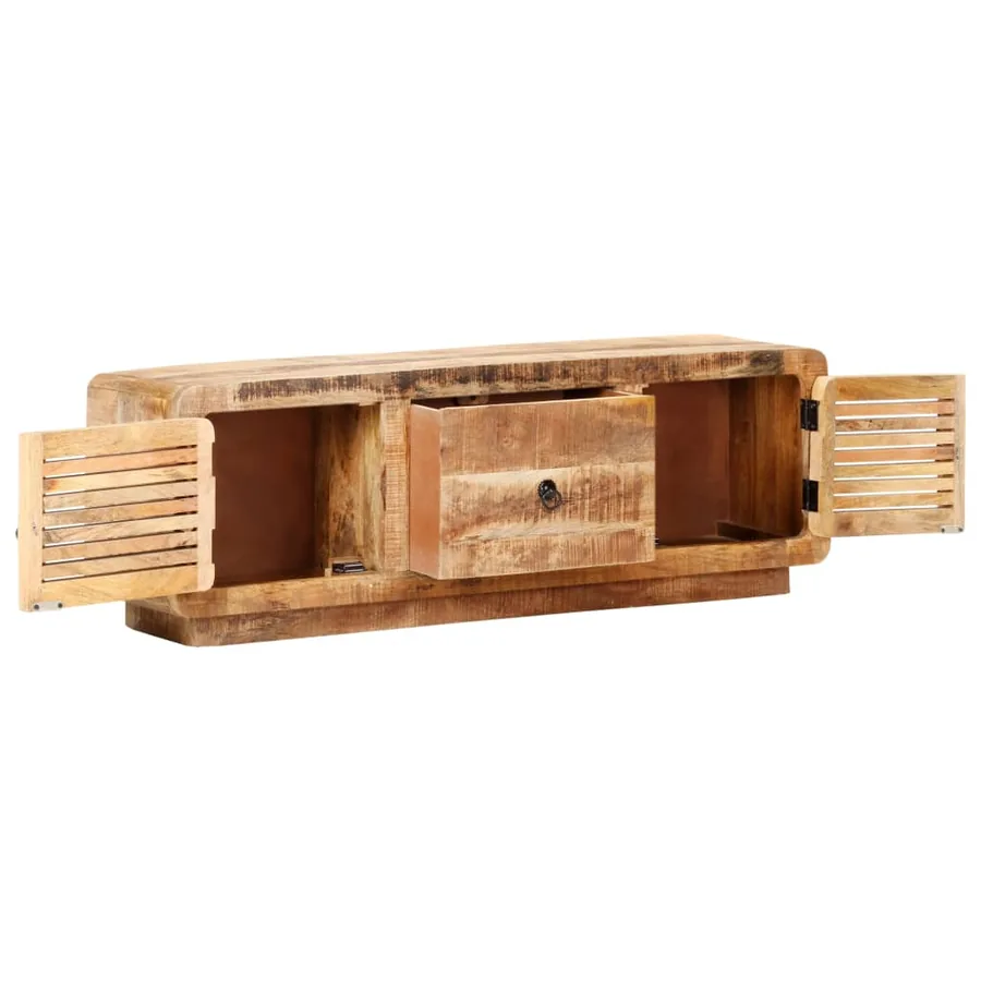 Meuble TV 120x30x40 cm Bois de manguier brut - 2