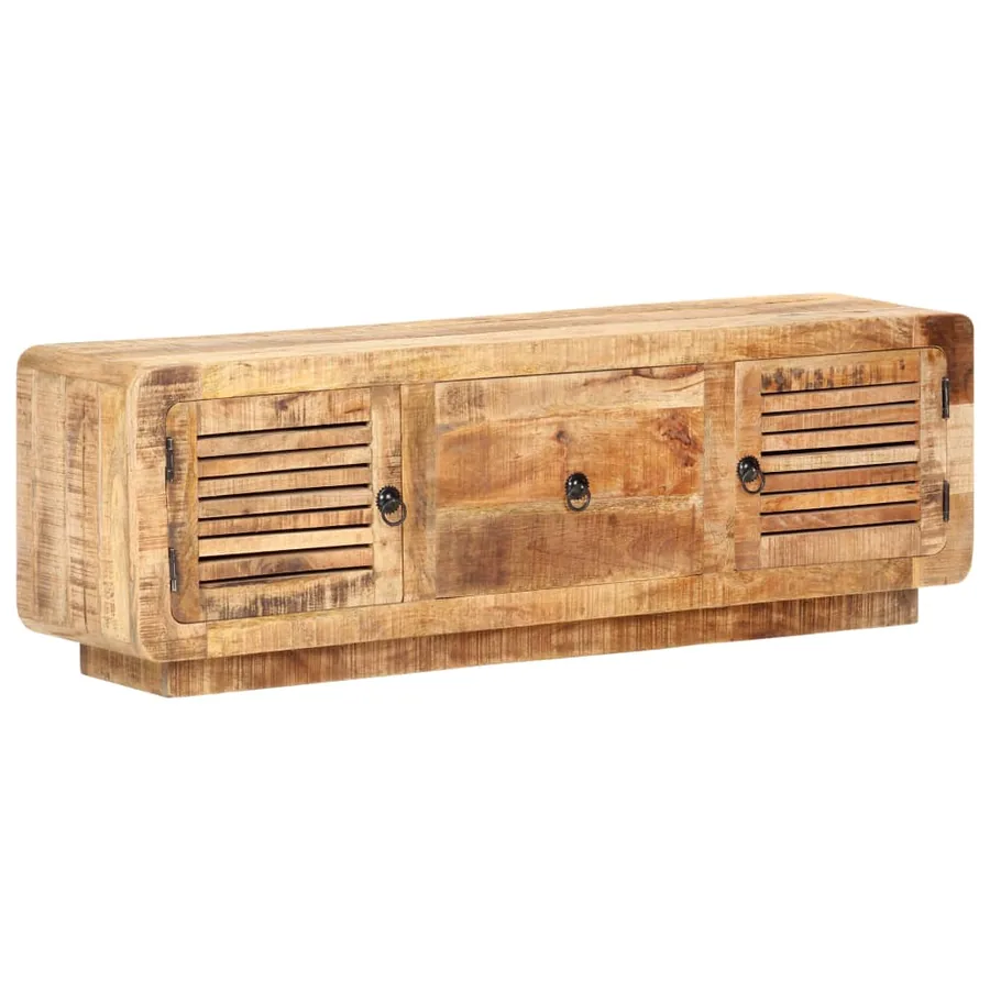 Meuble TV 120x30x40 cm Bois de manguier brut - 8